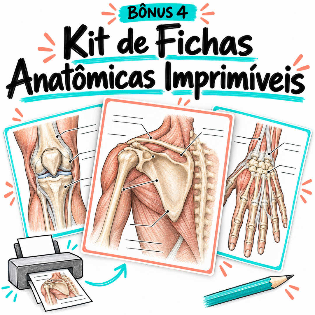 Bônus 4: Kit de Fichas Anatômicas Imprimíveis